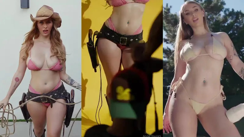 Angel Youngs Teases Her Massive Titties in Full Nude Video