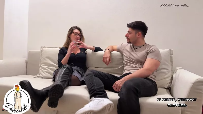 Italian Slut Auditions with a Cumshot on Her Massive Natural Tits in Amateur Video