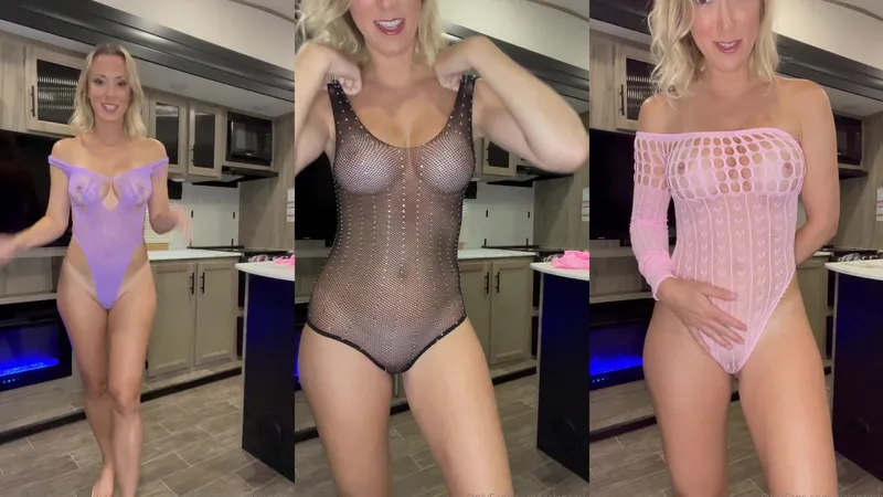 Vicky Stark Teases in See-Through Bodysuit in Leaked OnlyFans Video