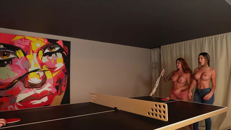 Challenge Game Ends in Wet Threesome - Sara Blonde