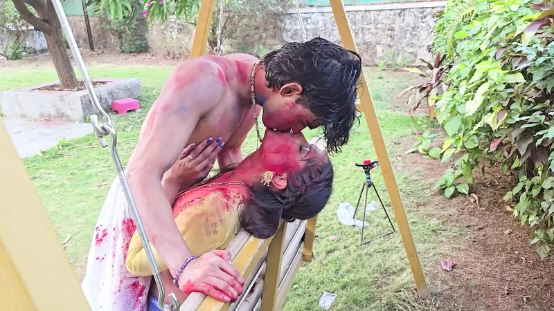 Hot Indian Desi Couple Holi Special Romance