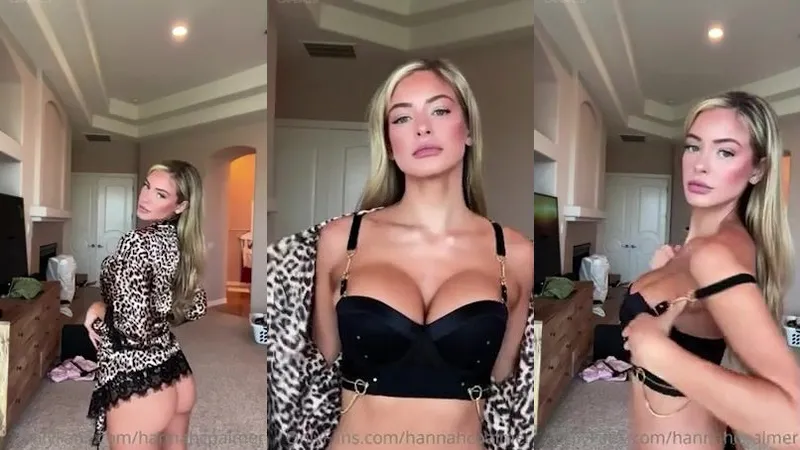 Hannah Palmer Teases in Black Lingerie Strip Onlyfans Video