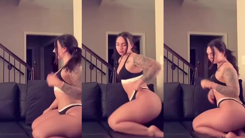 Abby Berner Tease Her Huge Booty Sitting On A Chair In New Video