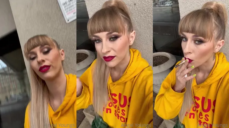 Angel Youngs Teases Her Thick Curves in Leaked Nude Porn Video