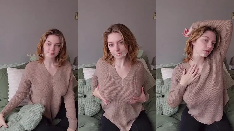Carmen Rae Teases Her Sensational Tits in Red Hot Video