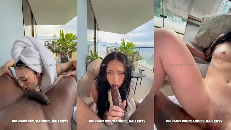 Auhneesh Nicole Teases in POV BBC Balcony Fuck Video