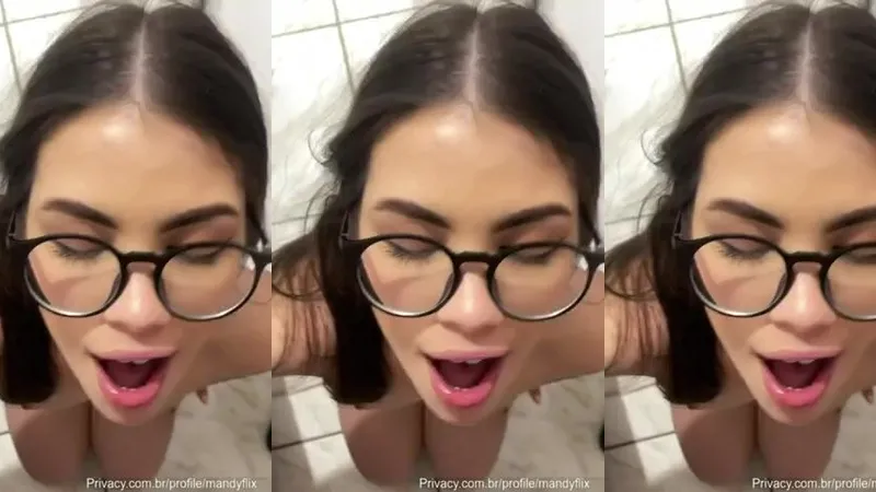 Mandyflix deepthroats her boyfriend sucking him dry till he cums in her mouth in this steamy blowjob video