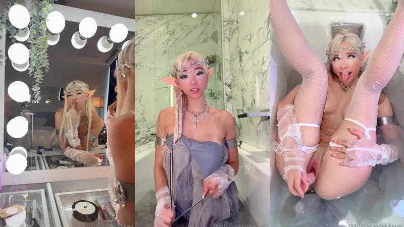 Waifumiia Teases In Fairy Cosplay During Steamy Bathtub JOI Video
