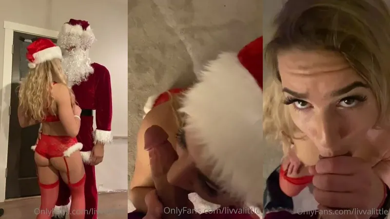Livvalittle Teases in Xmas Cock-Sucking Video