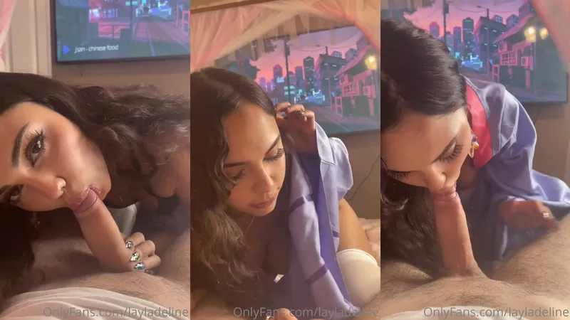 Layladeline Teases Cock Worship Video in POV Blowjob Scene