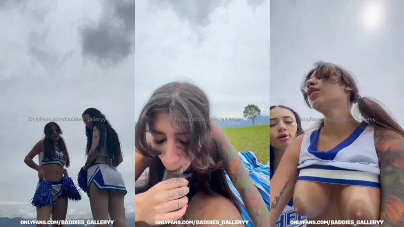 Auhneesh Nicole And Petite Sativa Tease In POV Cheerleader Threesome Video