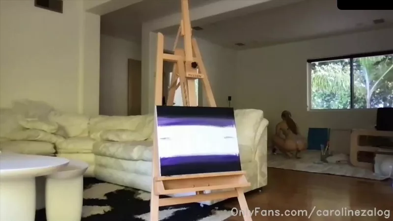 Caroline Zalog Teases Tits in Naughty See Through Camshow Video