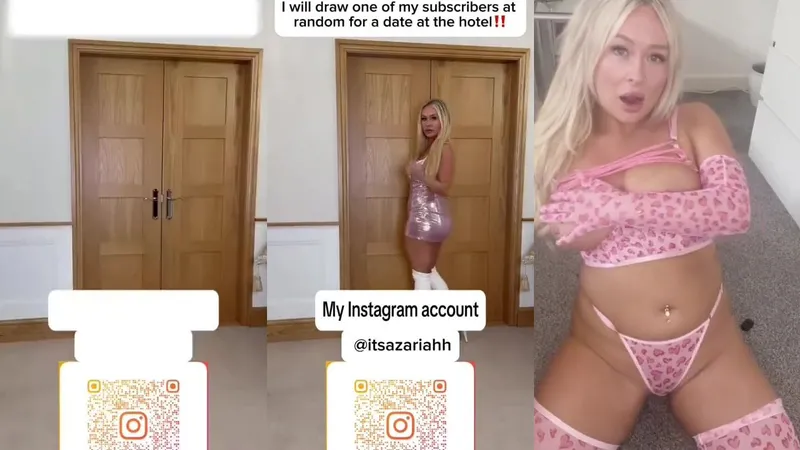 Azariahh a divulgué une sextape où elle fait allusion à sa compétition mondiale de sexe dans cette vidéo pornographique amateur