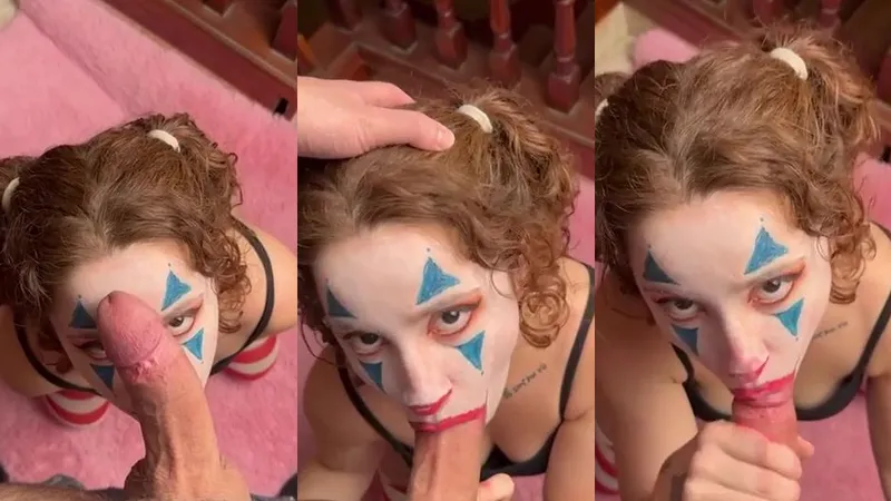 Brujita Roja gets her throat stuffed by a huge cock before a creamy facial video