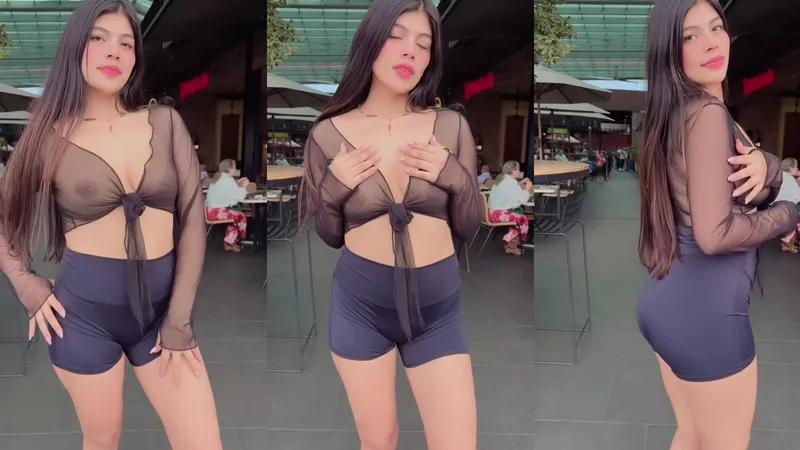 My bouncy titties in public