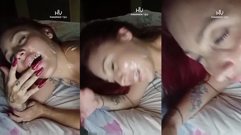 My stepfather gives me a surprising explosion of semen on my face with his beautiful hard cock , I really like penises that shoot big load