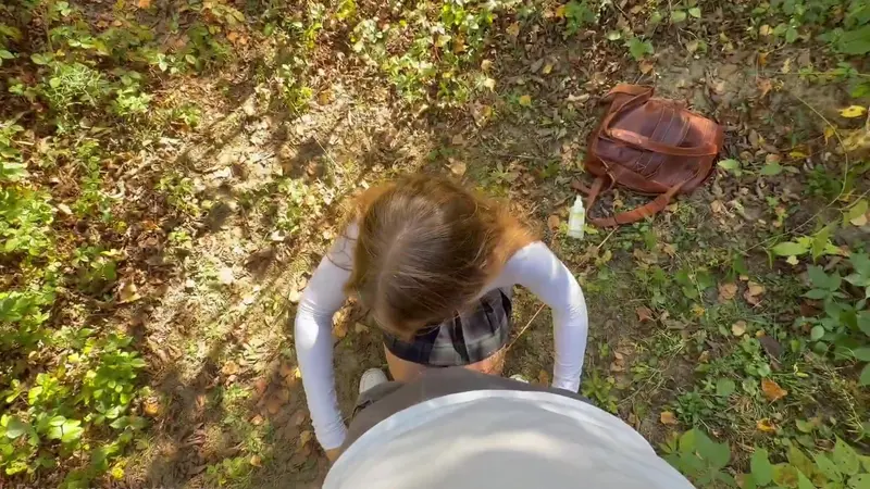Juliettestj Rides Cock Amidst The Trees