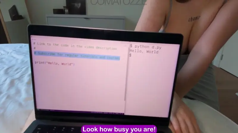 Comatozze Distracts Her Boyfriend For Rough Sex