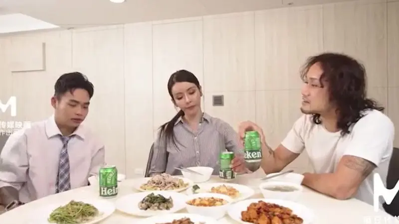 Asian Stepmom Seduces Her Stepson And Husband In Bed