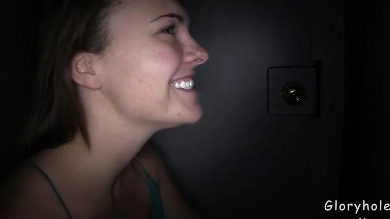 Emma Gives Messy Blowjob and swallows cum in This Gloryhole Video