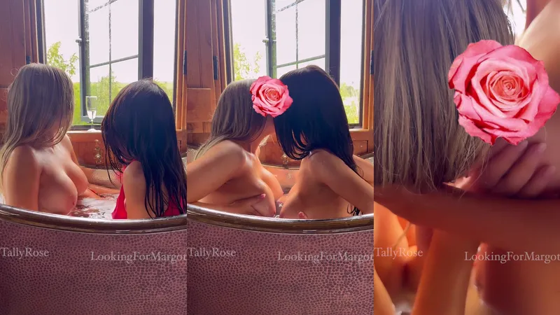 Charlotte Tally And Margot Enjoy A Steamy Bath Together