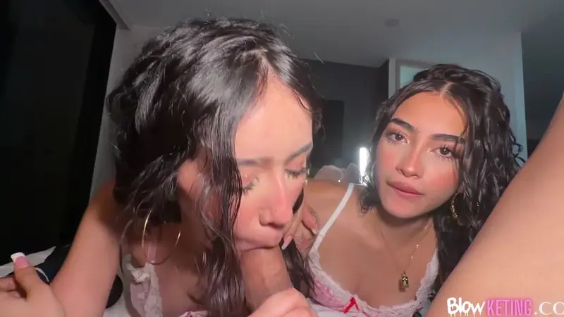 Skinny Curly And Lilibaby18 Share A 69 With Deep Throating