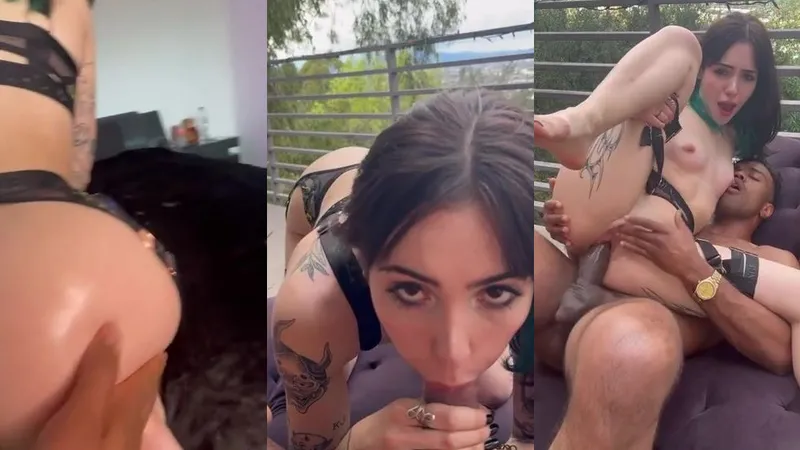 Kennedy Jayde Rides A Big Black Cock On The Terrace