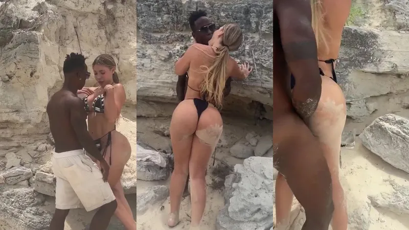 Vanessa Bohorquez Rides A Big Black Cock On Sandy Shores