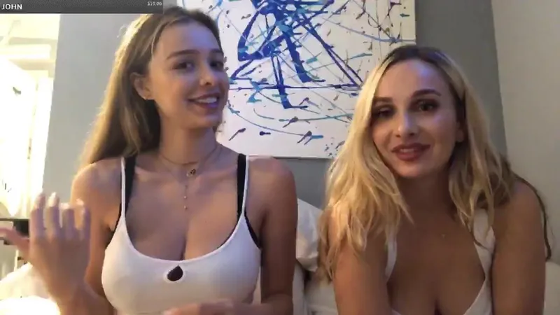 Sophie Mudd And Her Blonde Pal Tease Her Fans While Wearing Sexy Lingerie In Live Stream Video