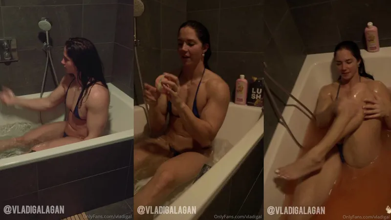 Fit Babe Vladislava Galagan Teasing with Soap in the Bathtub OnlyFans Video