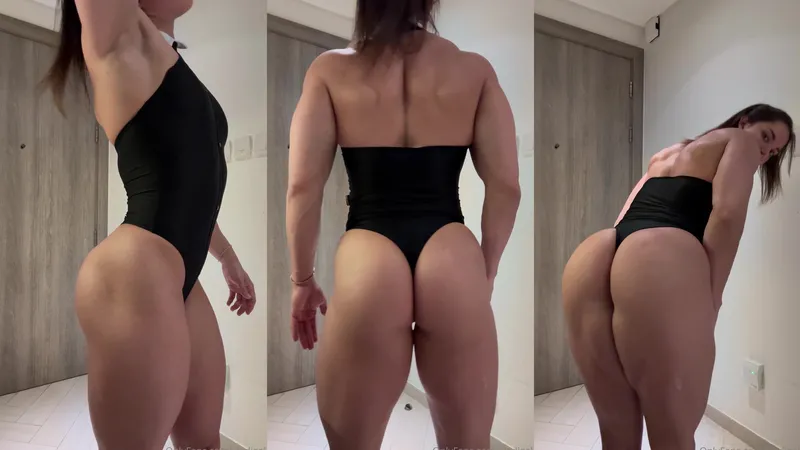 Vladislava Galagan Curvy Goddess With Thick Thighs Teasing In Black Bodysuit OnlyFans Video