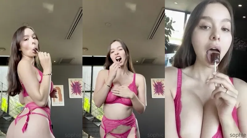 Sophie Mudd Teases in Pink Candy OnlyFans Sex Video