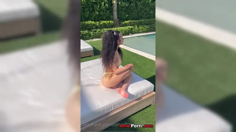 Bhadbhabiexrated Chilling Behind The Pool With Sexy Outfit OnlyFans Video