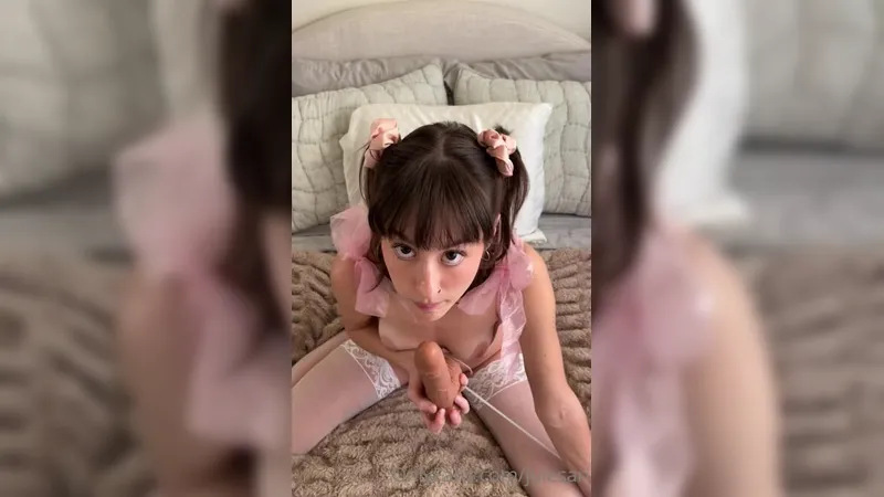 Julesari Amazing Collage Hottie With Two Pony Tails Sucking Dildo And Showing Wet Pussy Joi Onlyfans Video