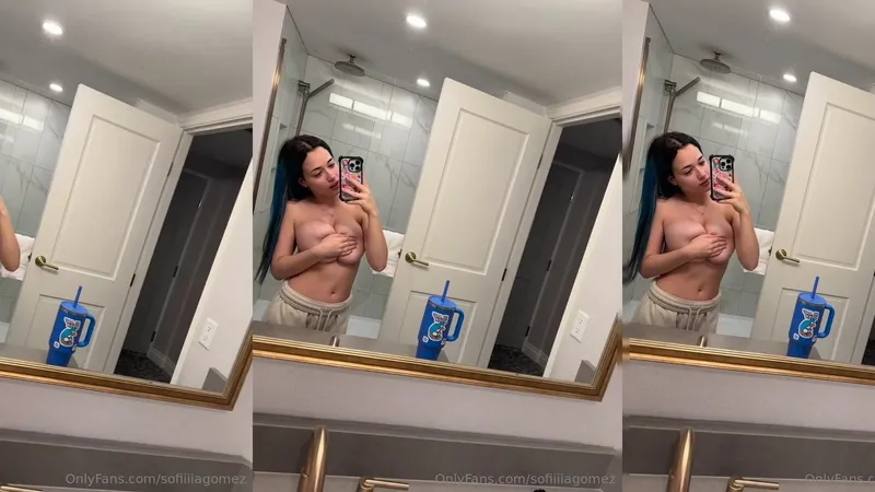 Sofia Gomez Nude Nipple Tease in Bathroom Onlyfans Leak