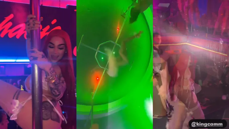 Bhad Bhabie Pole Dance Tease in Magic City Club Video