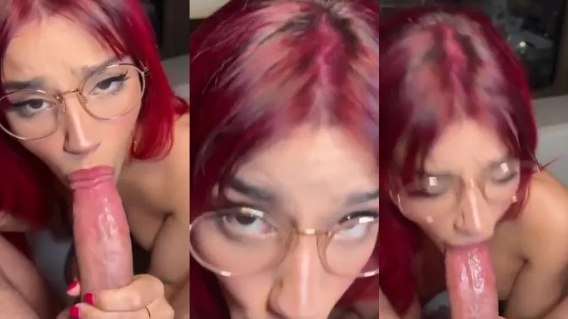 Ginger Vixen In Gold Frames Deepthroats A Massive Shaft