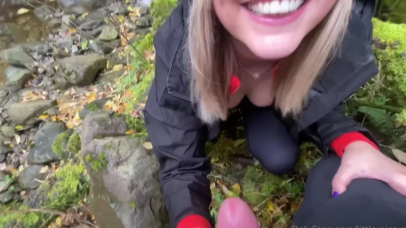 Mae Winters Gives A Stealthy Park Blowjob