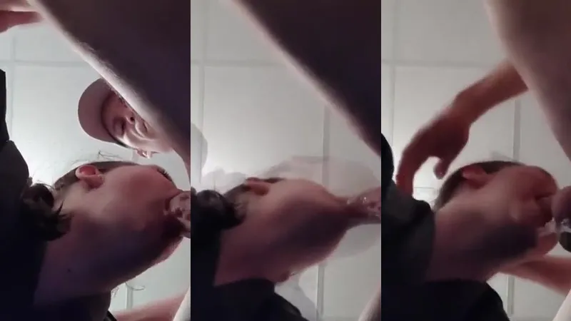 Amateur Girl Gives Deep Throat With Ball Licking Underneath Thick Cock