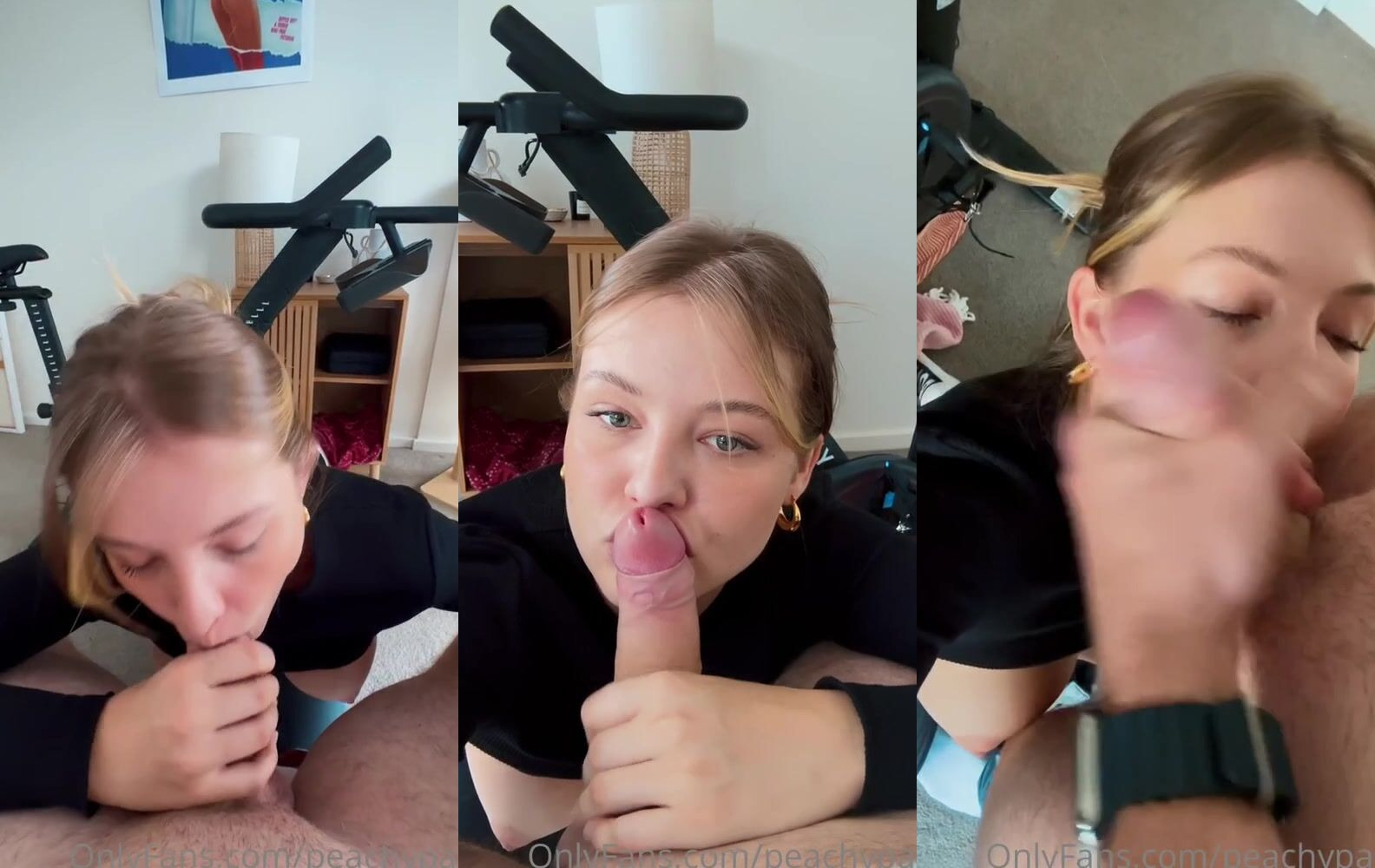 Peachypam Deepthroats A Cock Before A Cumshot
