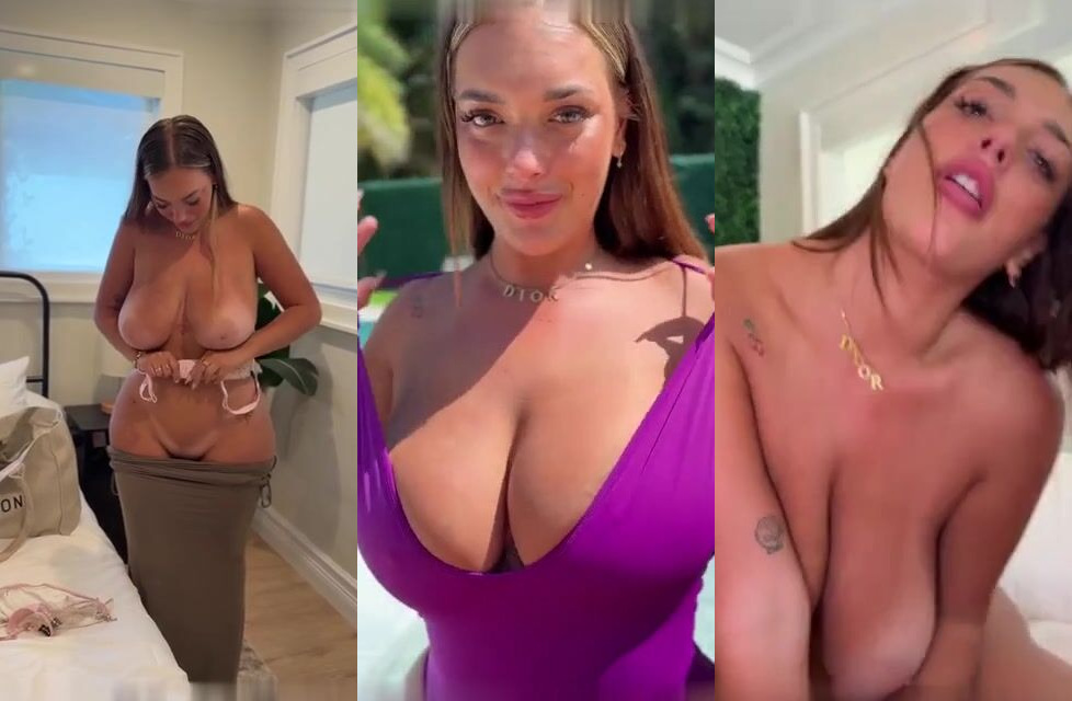 Alanna Pow Gags On MrLuckyPOV s Cock By The Pool Before Taking His Load