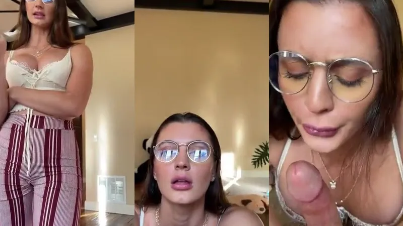 Jakara Mitchell Receives Nerdy POV Cumshot After Sucking