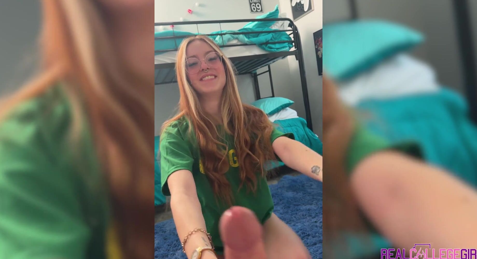 Kait From Oregon Sorority Takes Hard Frat Cock In Dorm Room