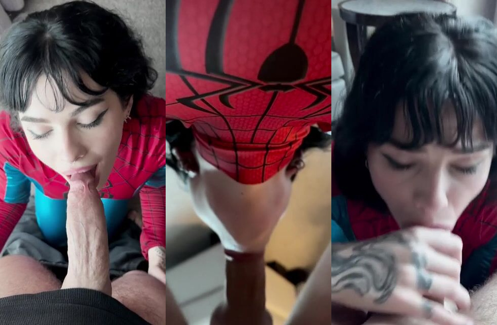 Lems7 Sucks Cock While Dressed As Spider-Girl