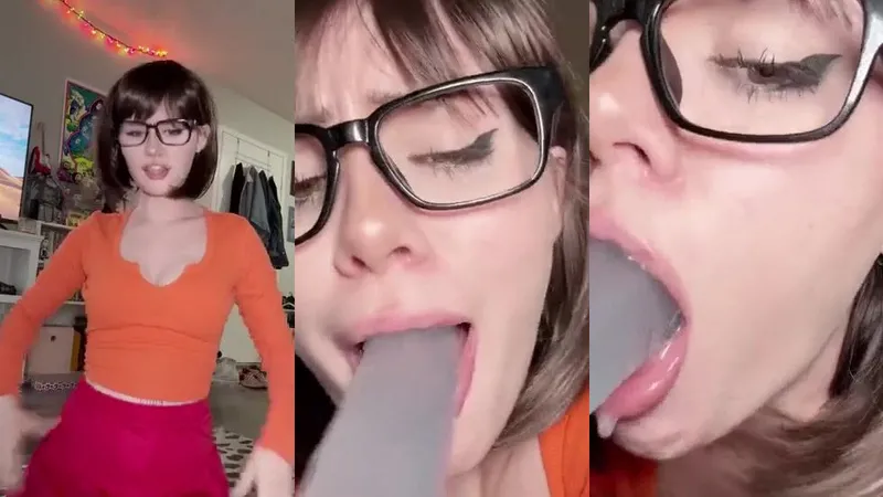 Velma Gives A Sloppy Blowjob In The Kitchen