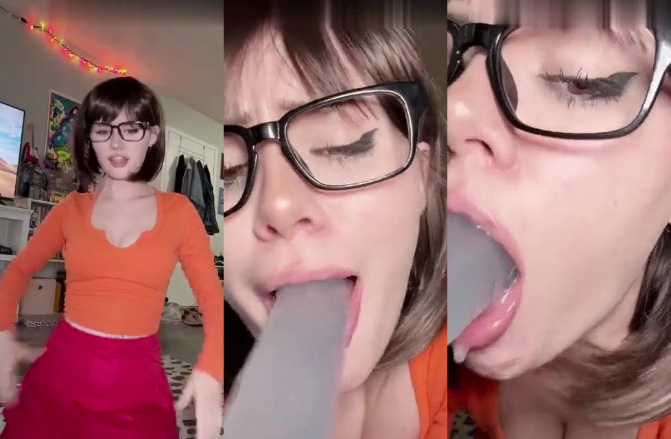 Velma Gives A Sloppy Blowjob In The Kitchen