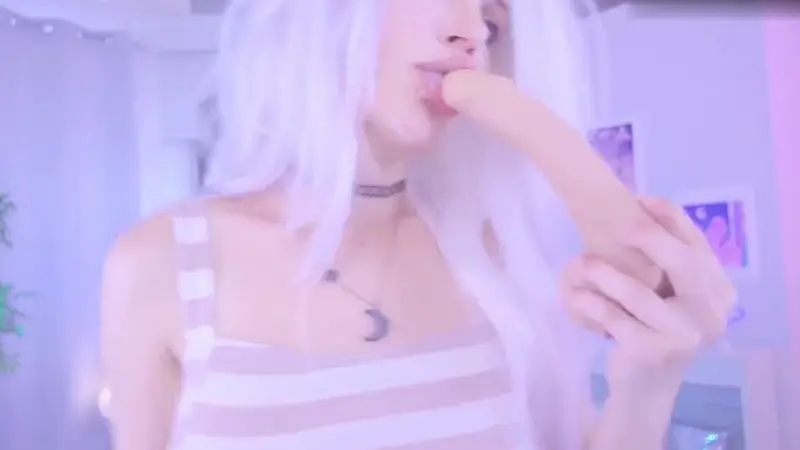 CherryCrush Teases With A Kitten Then Swallows Cum