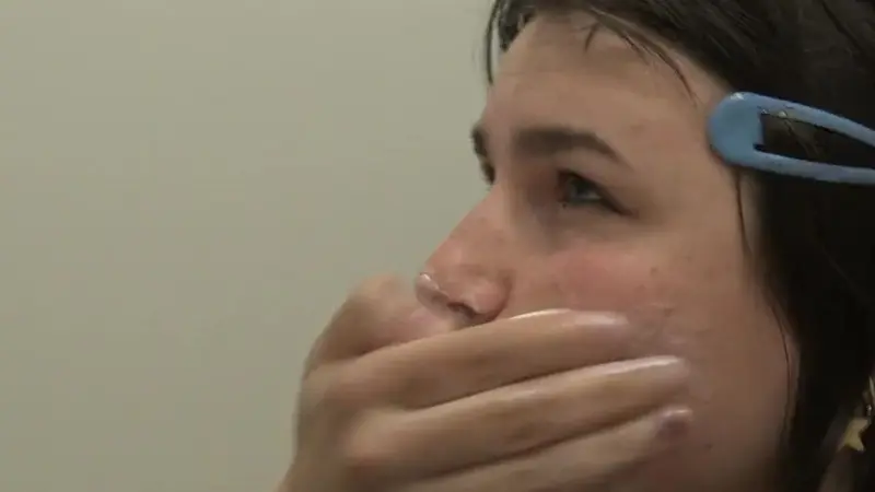 Naughty ASMR Babe Gargles With Soapy Water