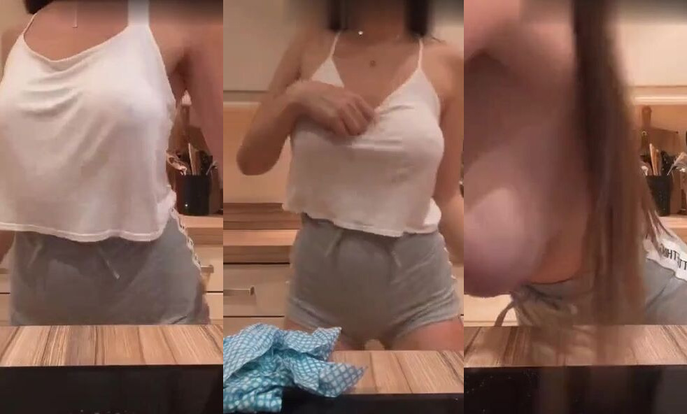 Rose Hart Flashes Her Huge Tits While Cooking