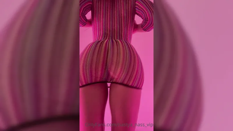Nastya Nass Teasing with her Body in a See Through Dress Onlyfans Video